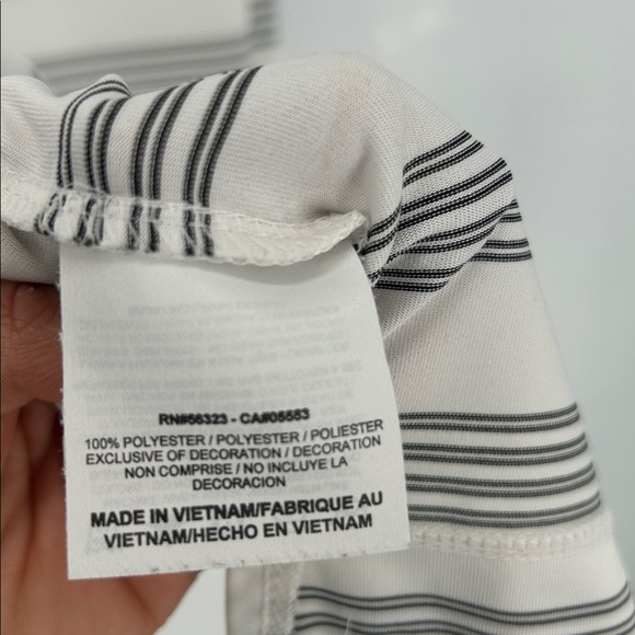 Nike Golf Dri-Fit Striped Polo Shirt White Black Cabot Logo Men’s Small - Picture 9 of 11